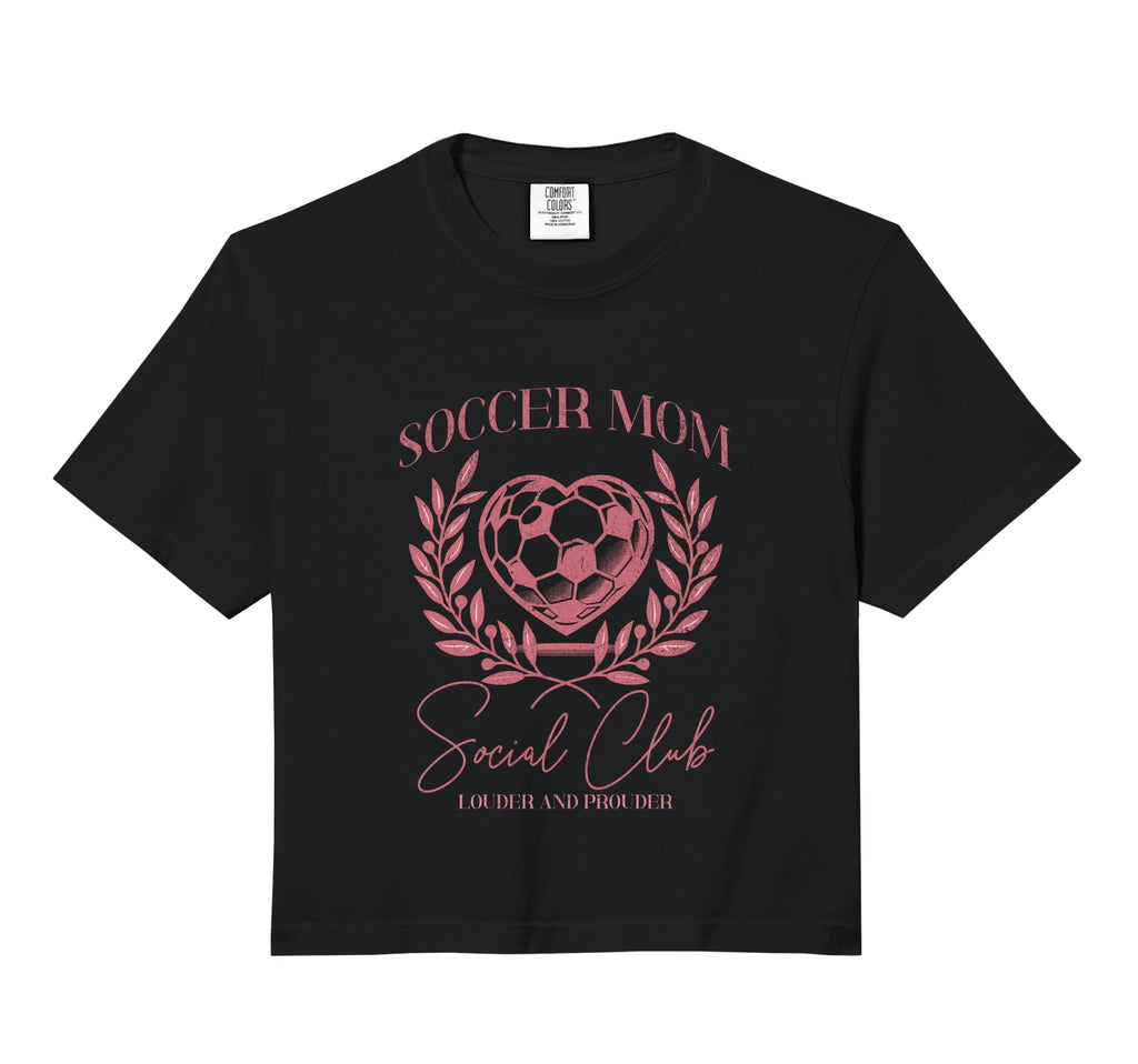 Soccer Mom Social Club Heart Sideline T-Shirt - Unique Graphic for Adults - T-Shirt, Sweatshirt, Hoodie