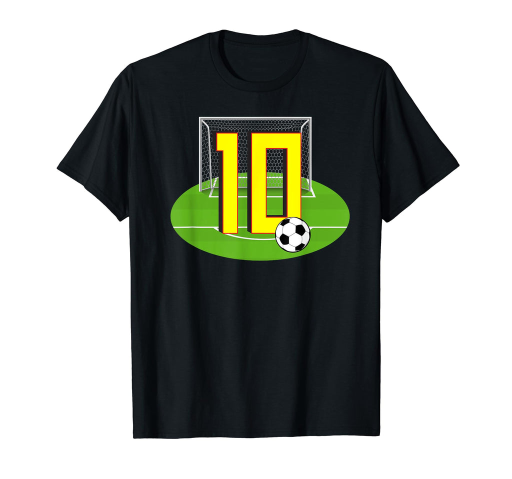 Number 10 10Th Birthday Soccer 10 Years T-Shirt - Trendy Graphic Men Women - T-Shirt, Sweatshirt, Hoodie