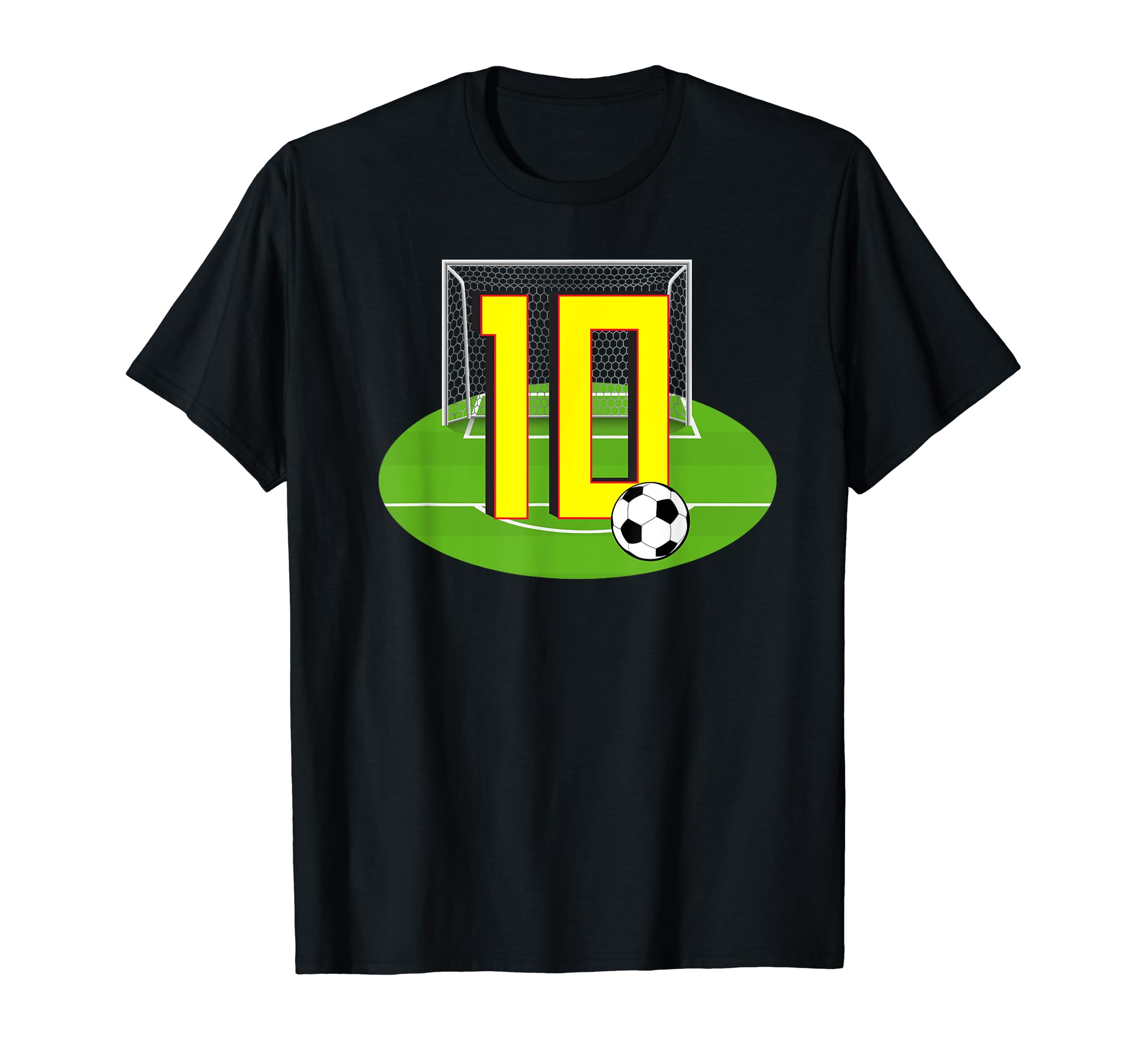 Number 10 10Th Birthday Soccer 10 Years T-Shirt - Trendy Graphic Men Women - T-Shirt, Sweatshirt, Hoodie