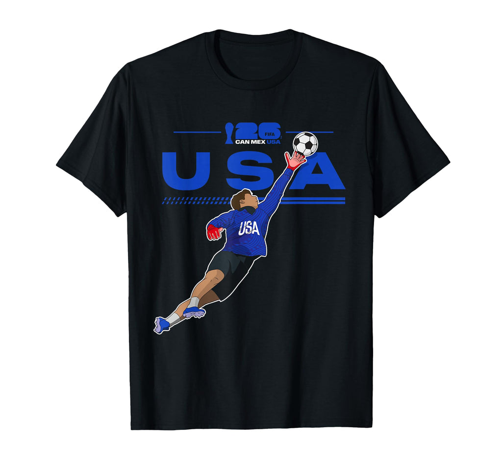 USA Goalie Save Soccer T-Shirt | Match Day Supporter Tee - T-Shirt, Sweatshirt, Hoodie
