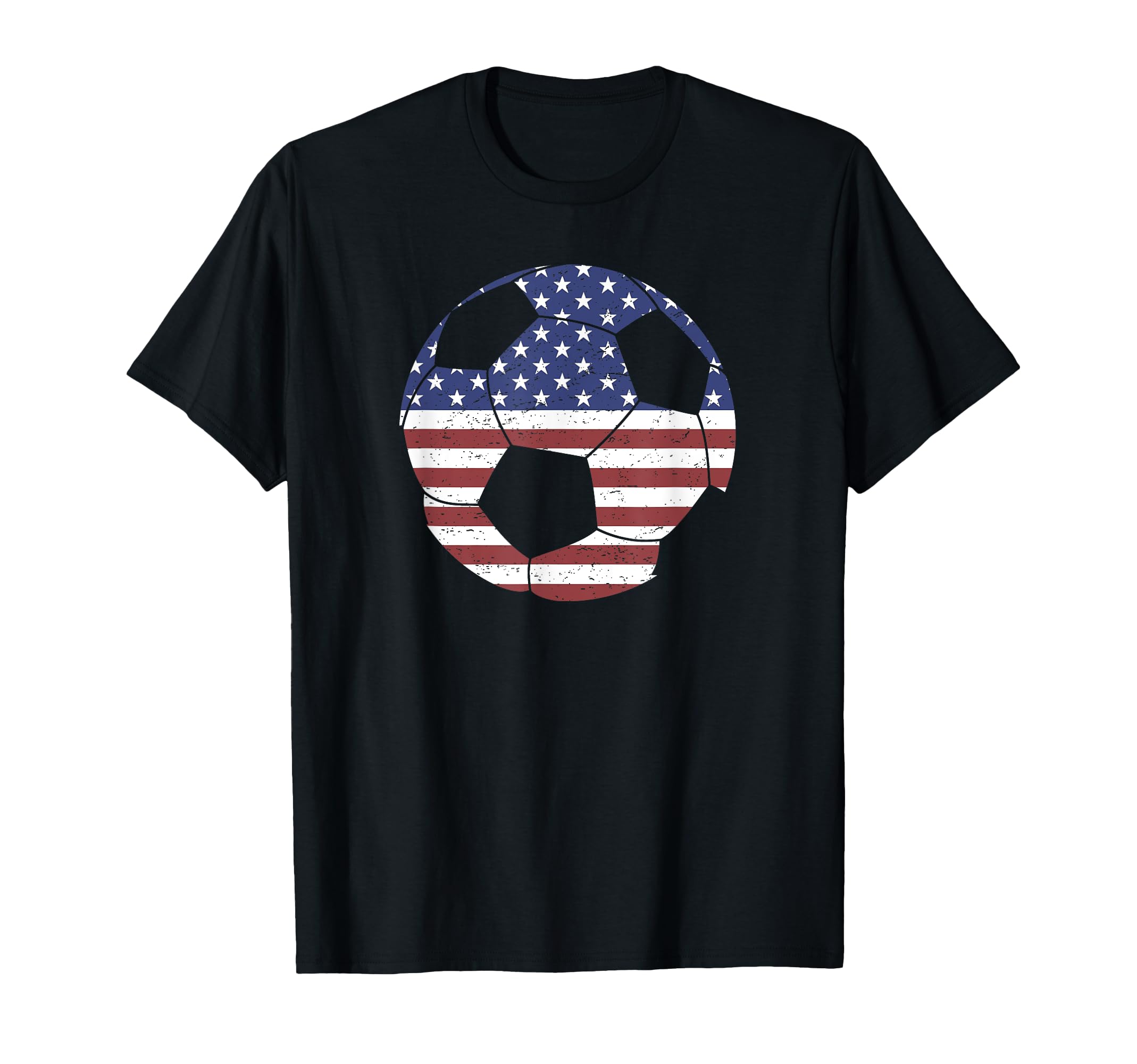 Soccer Ball Usa American Flag T-Shirt - Novelty Apparel Men Women - T-Shirt, Sweatshirt, Hoodie