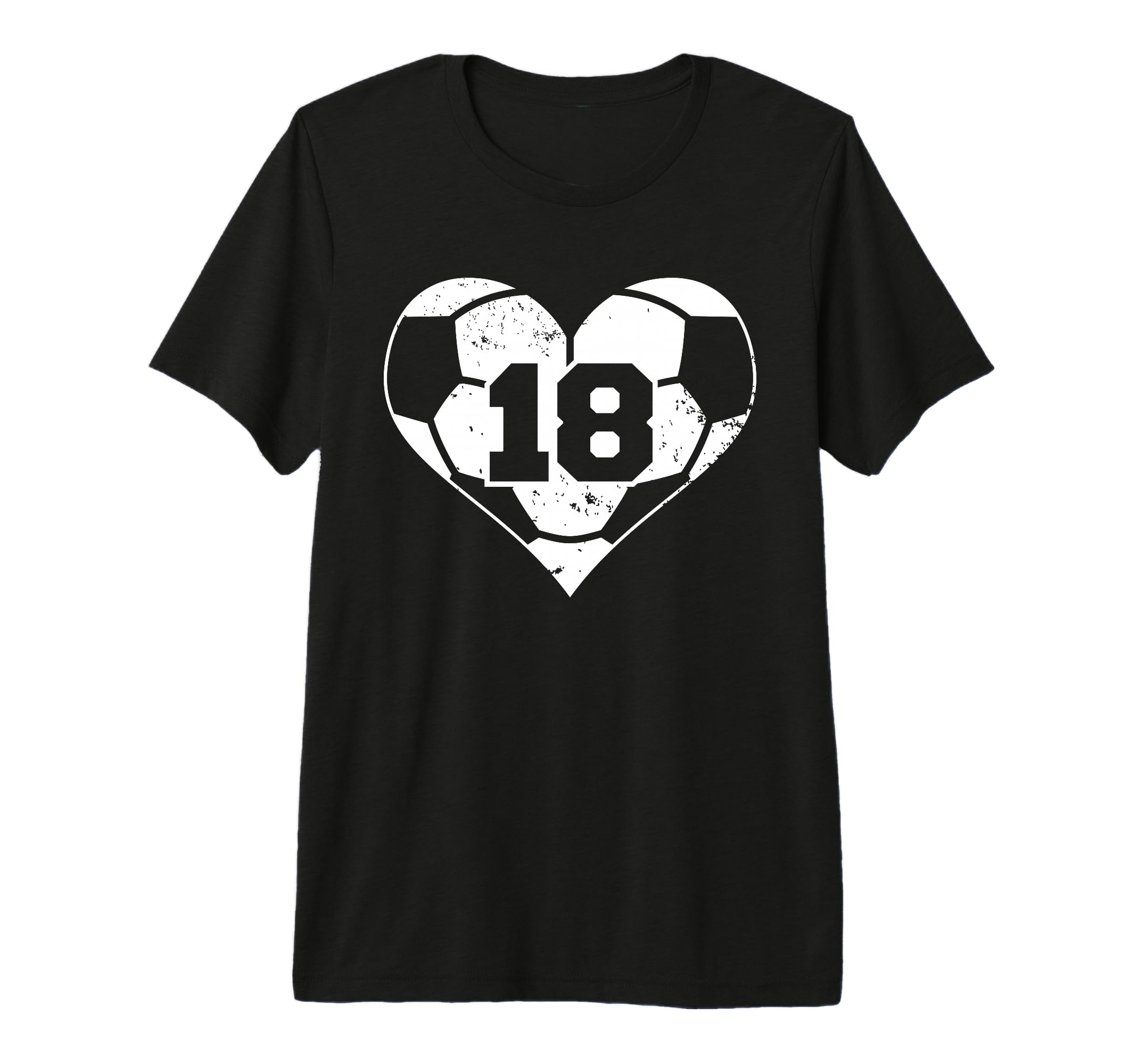 Soccer Number 18 Jersey Funny Soccer Heart T-Shirt - Trendy Graphic Unisex - T-Shirt, Sweatshirt, Hoodie