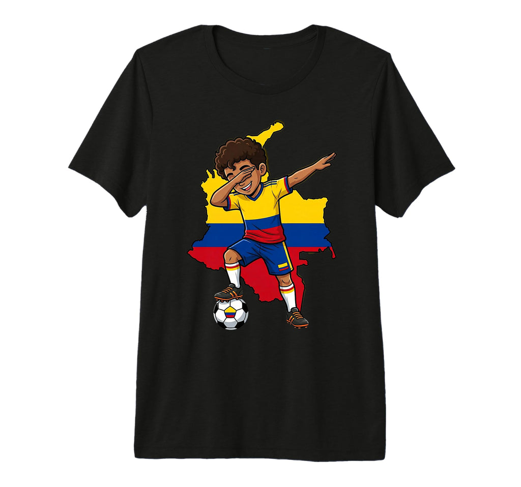 Colombia Soccer Dab Flag Football T-Shirt - Fun Novelty Design Men Women - T-Shirt, Sweatshirt, Hoodie