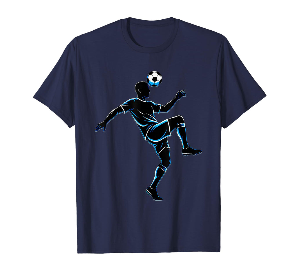 Soccer Player Juggling Ball Silhouette T-Shirt - Aesthetic Graphic Unisex - T-Shirt, Sweatshirt, Hoodie