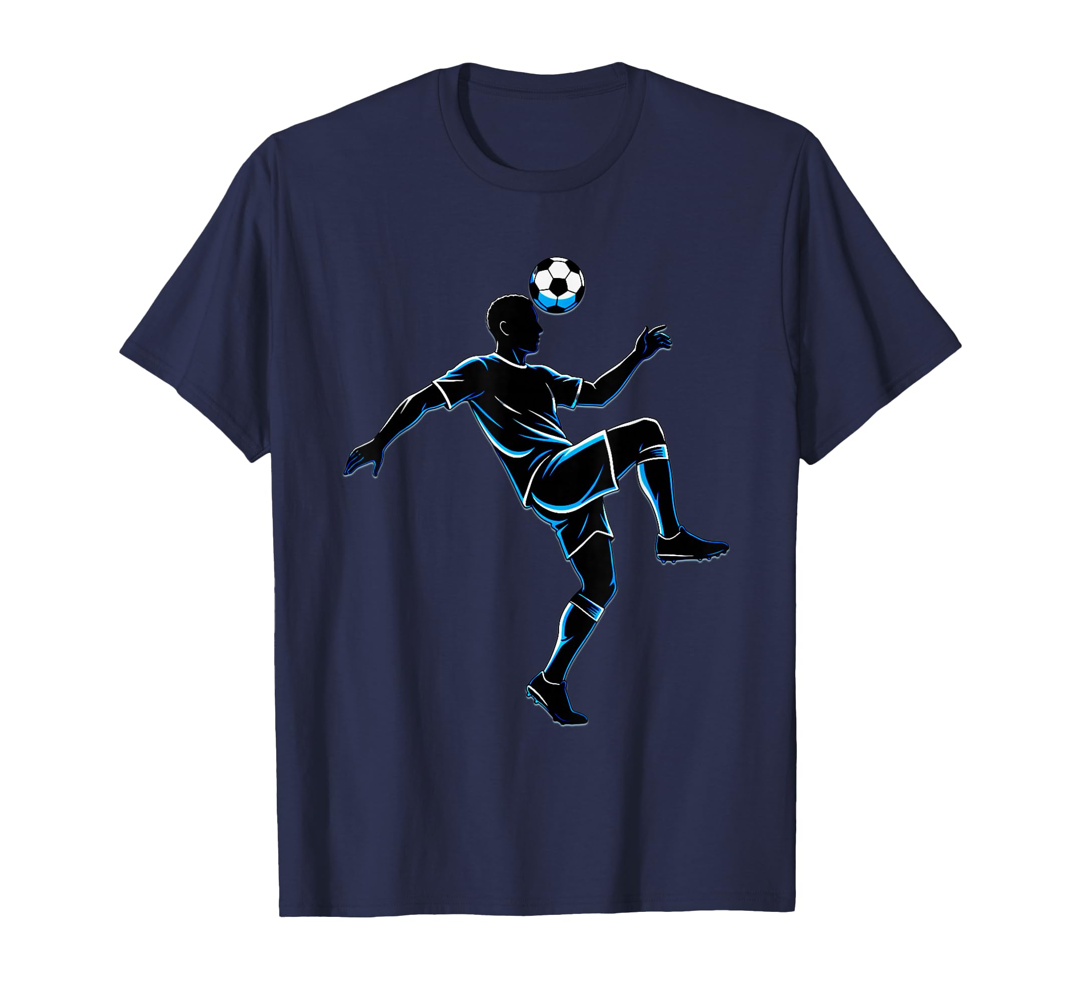 Soccer Player Juggling Ball Silhouette T-Shirt - Aesthetic Graphic Unisex - T-Shirt, Sweatshirt, Hoodie
