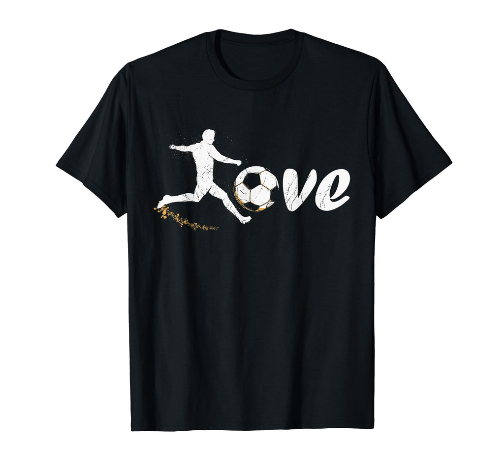 Soccer Love Goalie Distressed T-Shirt - Novelty Apparel for Adults - T-Shirt, Sweatshirt, Hoodie