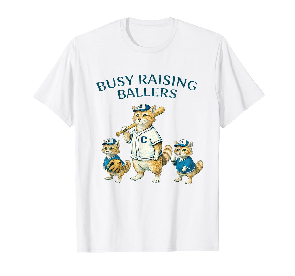 Busy Raising Baller Baseball T-Shirt - Aesthetic Graphic Men Women - T-Shirt, Sweatshirt, Hoodie