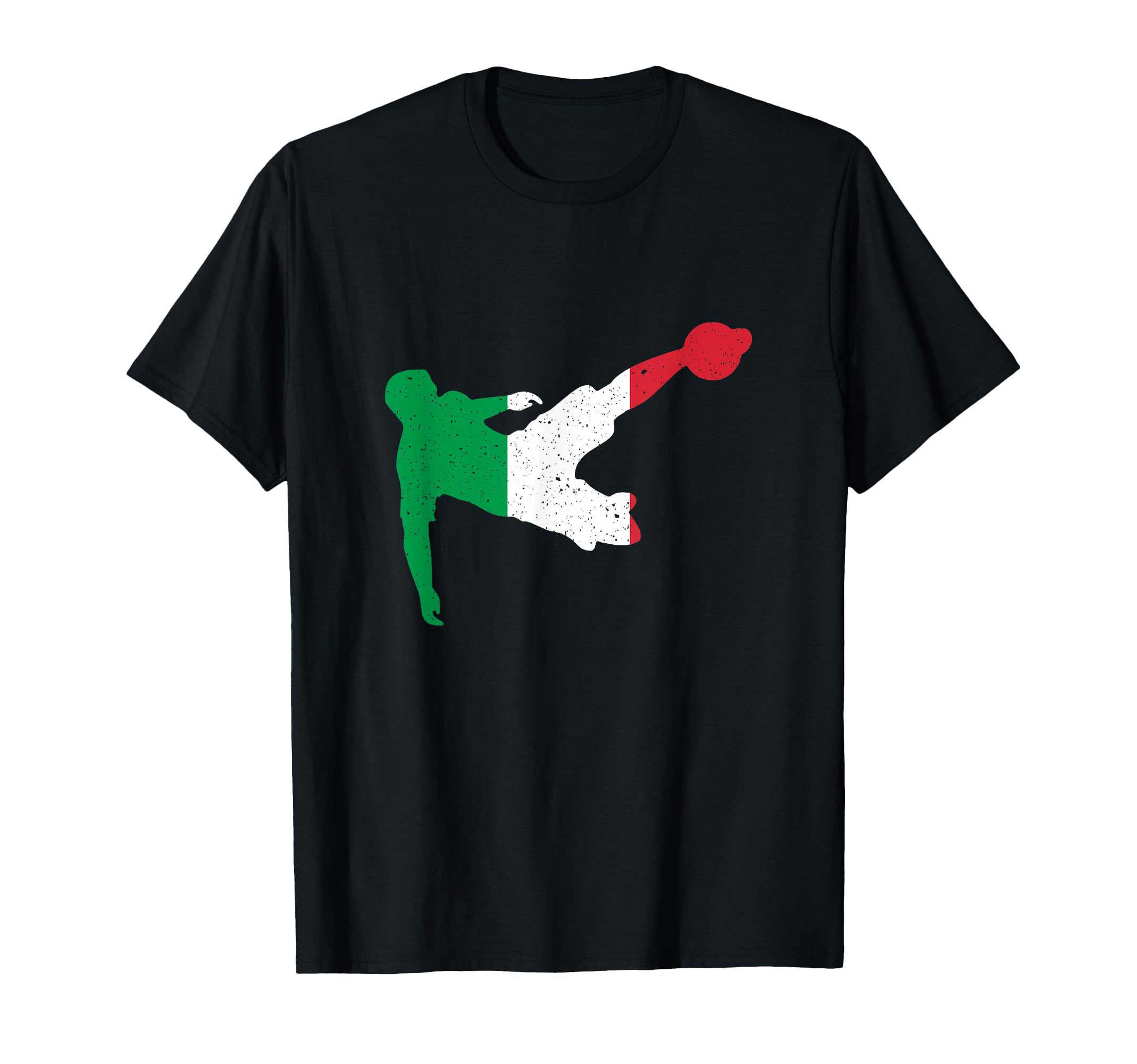Italy Flag Football Soccer Player T-Shirt - Custom Art Print for Adults - T-Shirt, Sweatshirt, Hoodie