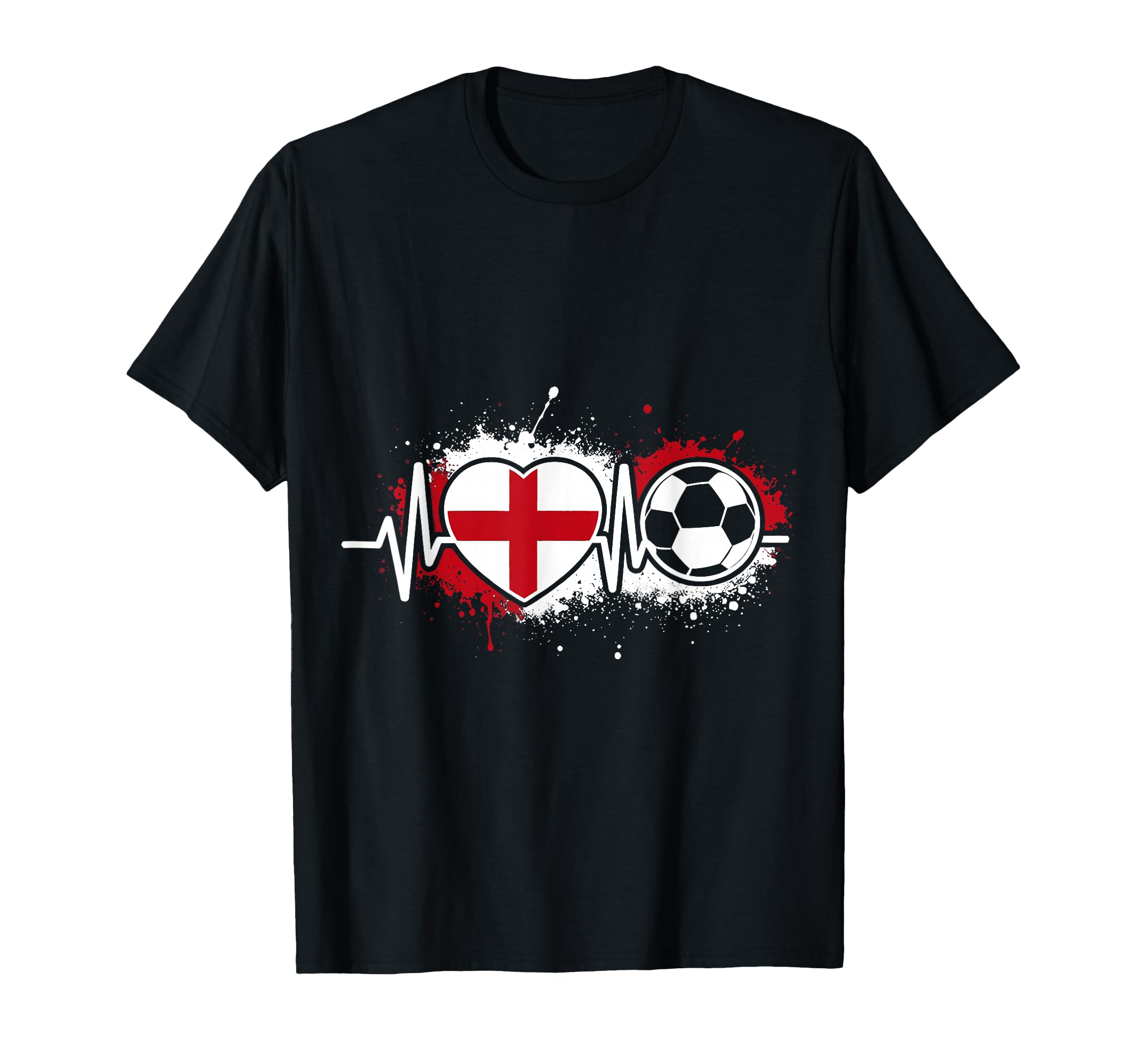 Heartbeat England Soccer Flag Supporter T-Shirt - Streetwear Style Unisex - T-Shirt, Sweatshirt, Hoodie