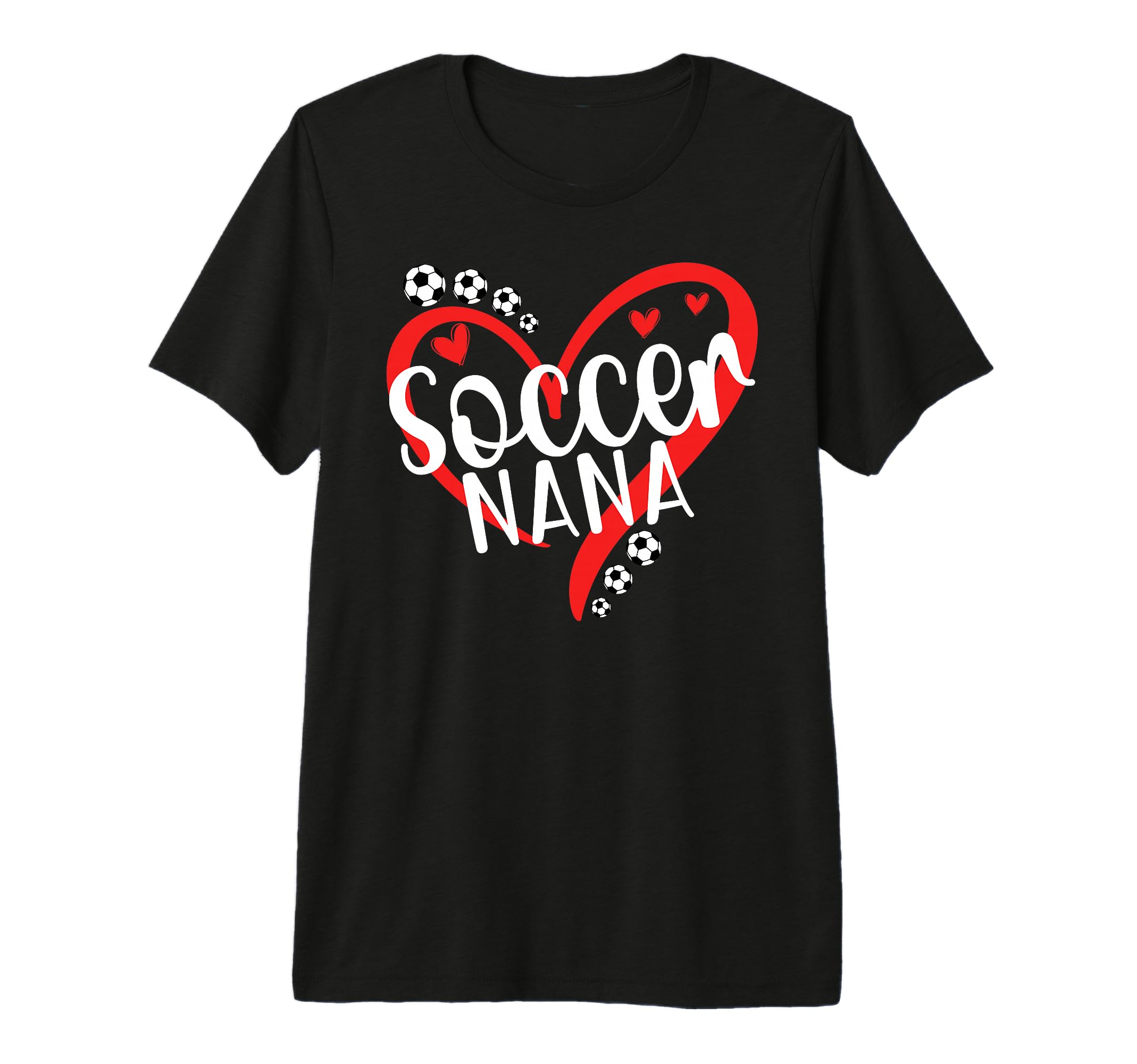Soccer Nana Heart Nana Soccer T-Shirt - Aesthetic Graphic for Adults - T-Shirt, Sweatshirt, Hoodie