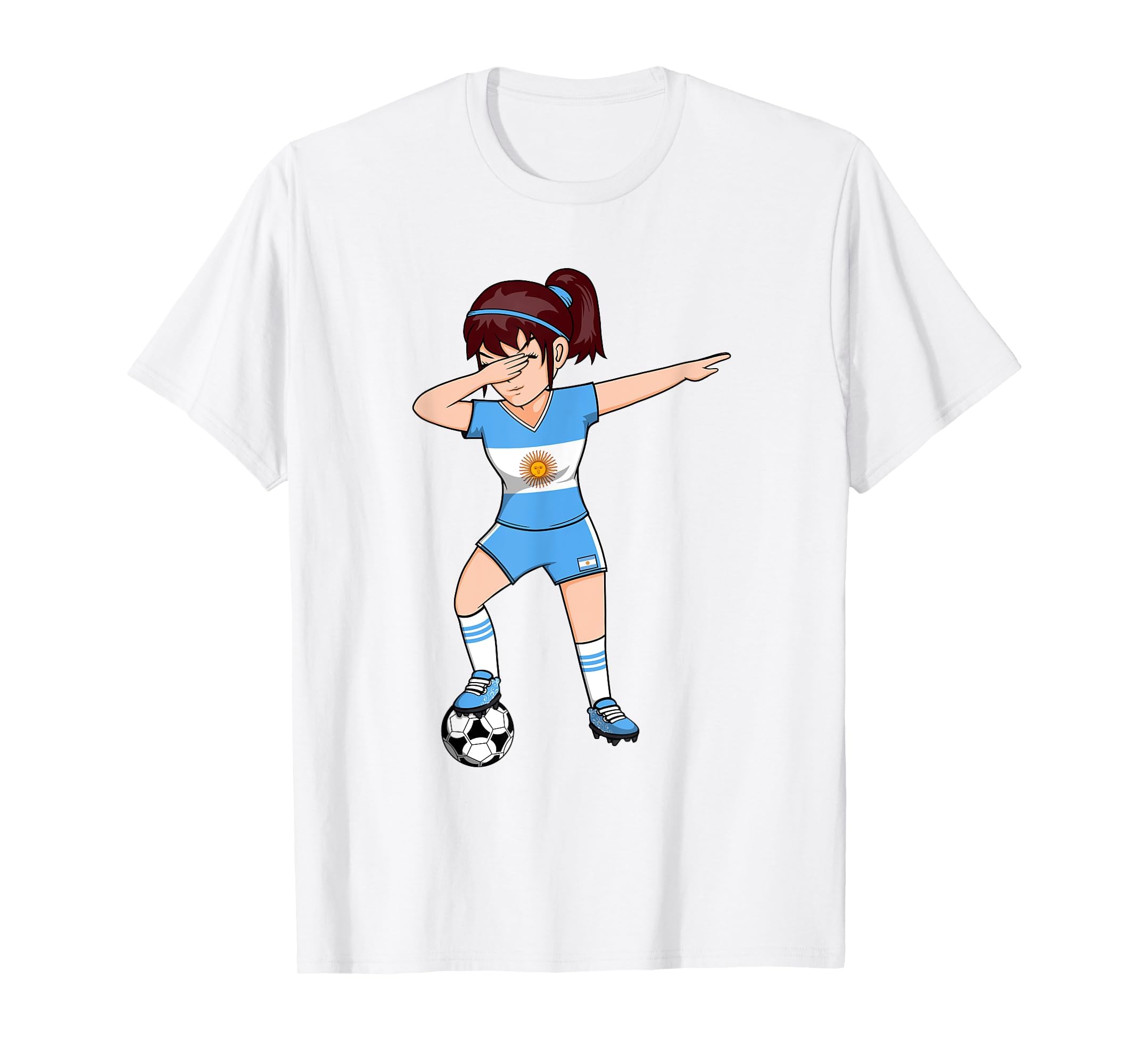 Dabbing Soccer Argentina Jersey T-Shirt - Fun Novelty Design Unisex - T-Shirt, Sweatshirt, Hoodie