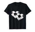 Double Heart Soccer Football Fan T-Shirt - Unique Graphic Unisex - T-Shirt, Sweatshirt, Hoodie