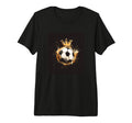 Nice Soccer Ball Golden Crown And Tri Blend T-Shirt - Graphic Print Unisex - T-Shirt, Sweatshirt, Hoodie