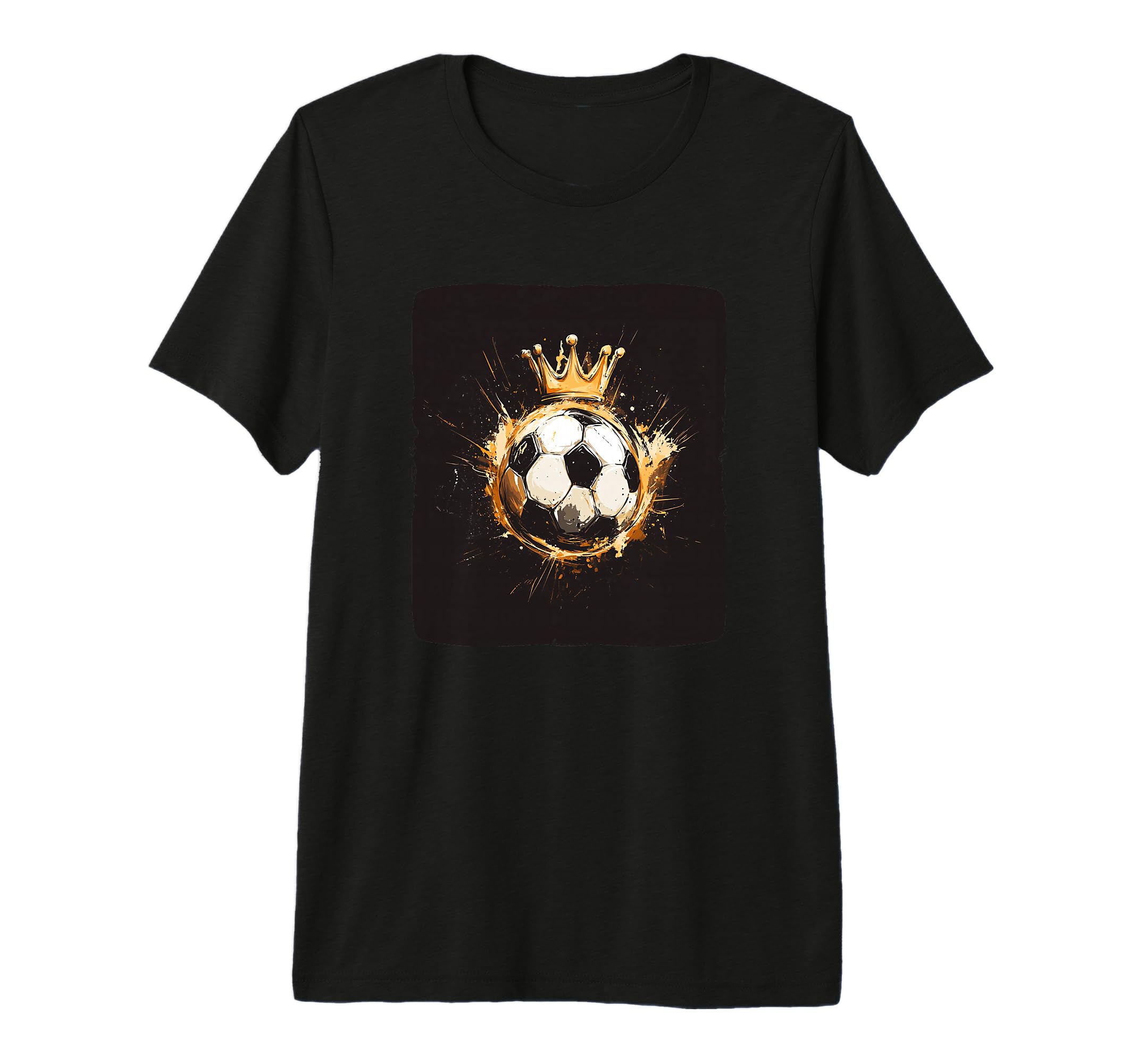 Nice Soccer Ball Golden Crown And Tri Blend T-Shirt - Graphic Print Unisex - T-Shirt, Sweatshirt, Hoodie