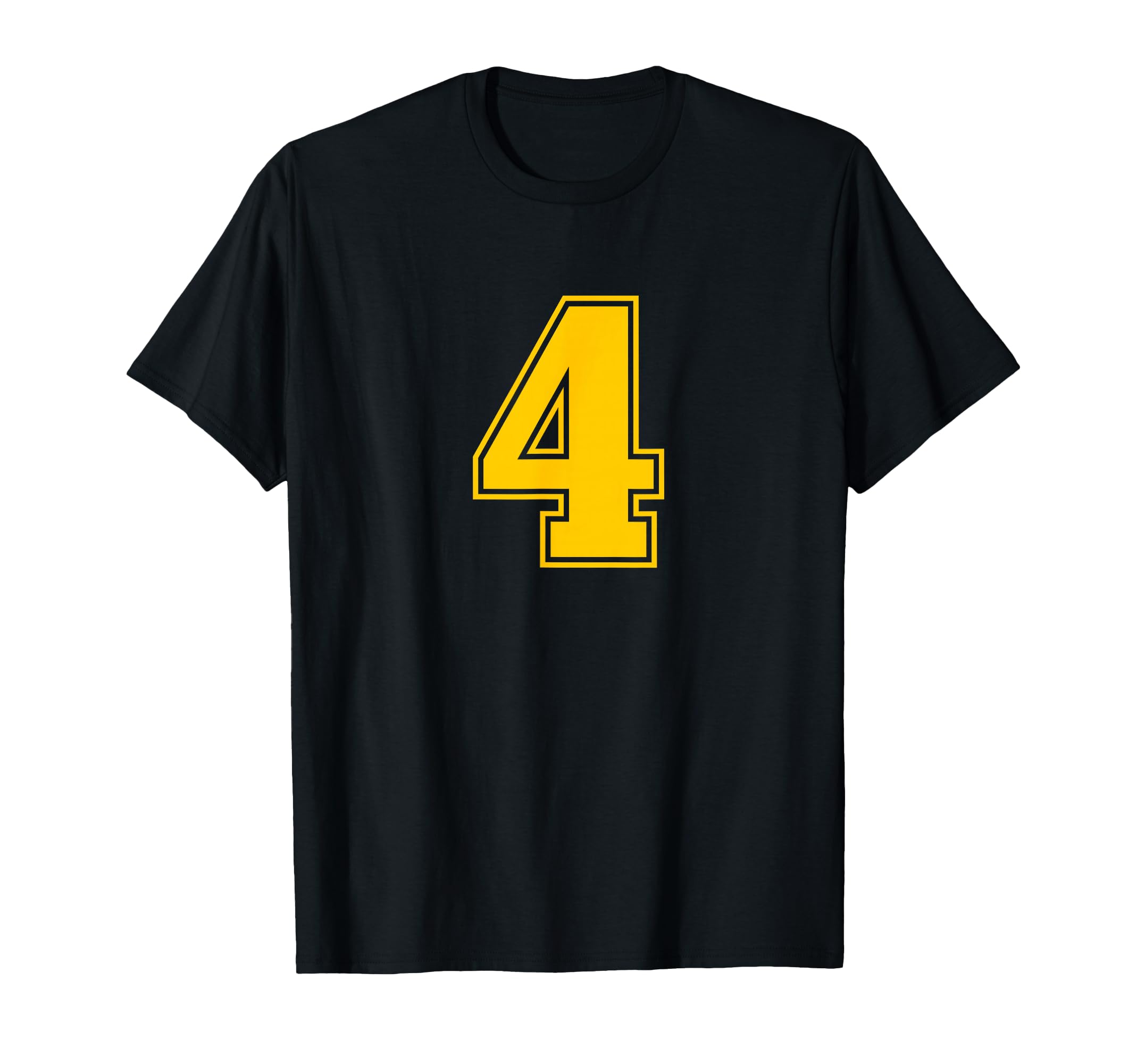 Yellow Sports Team Number 4 T-Shirt - Streetwear Style Unisex - T-Shirt, Sweatshirt, Hoodie