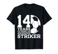 Soccer 14 Years Awesome Soccer Striker T-Shirt - Trendy Graphic Men Women - T-Shirt, Sweatshirt, Hoodie