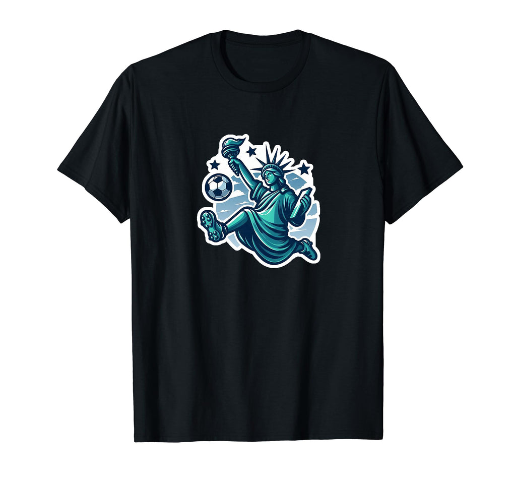 New York Statue Liberty Playing T-Shirt - Aesthetic Graphic Men Women - T-Shirt, Sweatshirt, Hoodie