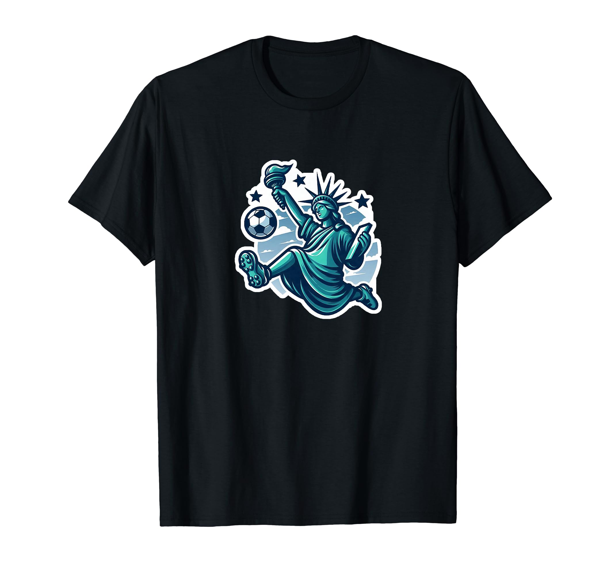 New York Statue Liberty Playing T-Shirt - Aesthetic Graphic Men Women - T-Shirt, Sweatshirt, Hoodie