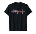 Usa Germany Heartbeat America German T-Shirt - Streetwear Style Men Women - T-Shirt, Sweatshirt, Hoodie