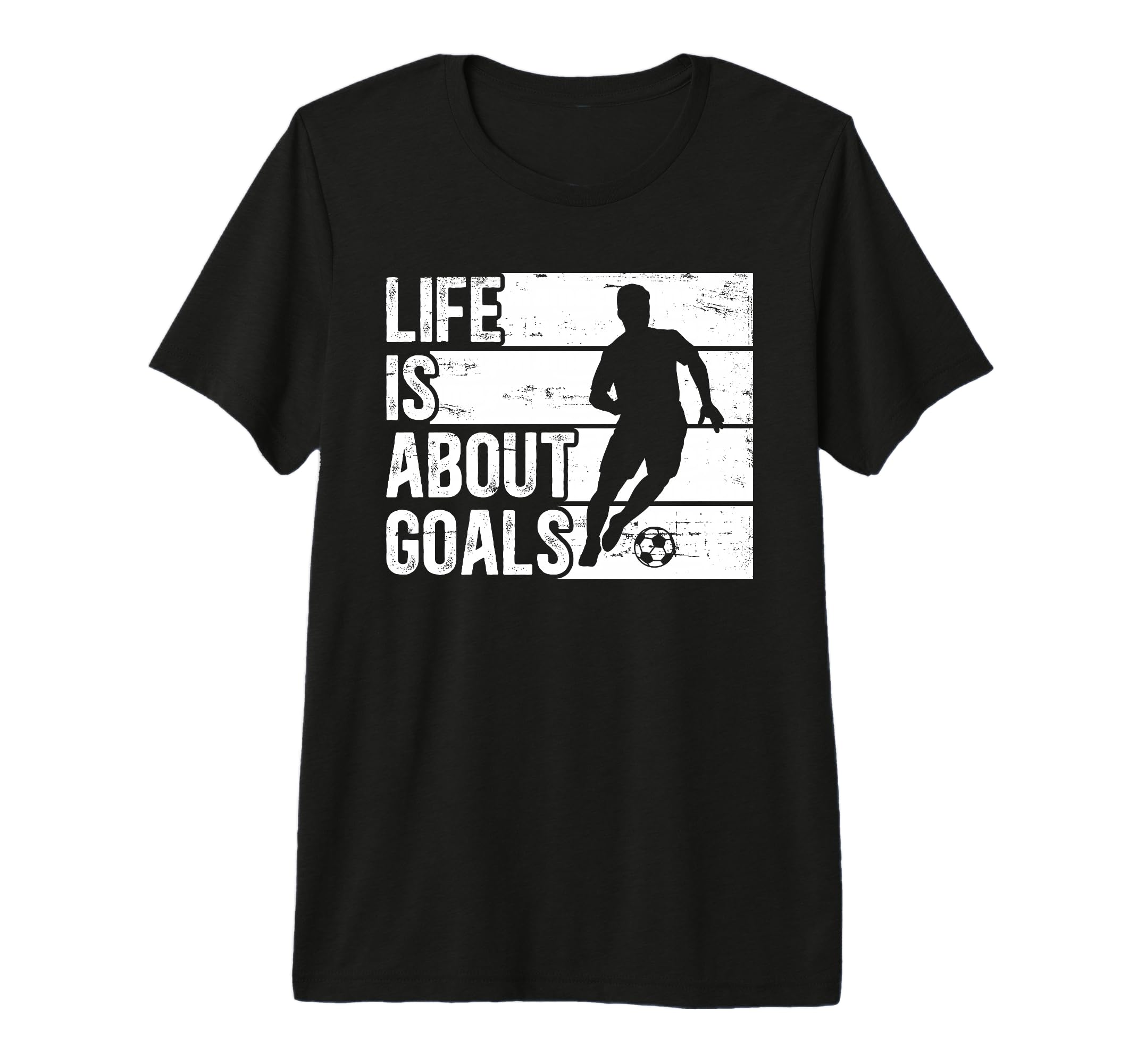 Soccer Funny Life Is About Goals Tri T-Shirt - Minimalist Print Unisex - T-Shirt, Sweatshirt, Hoodie