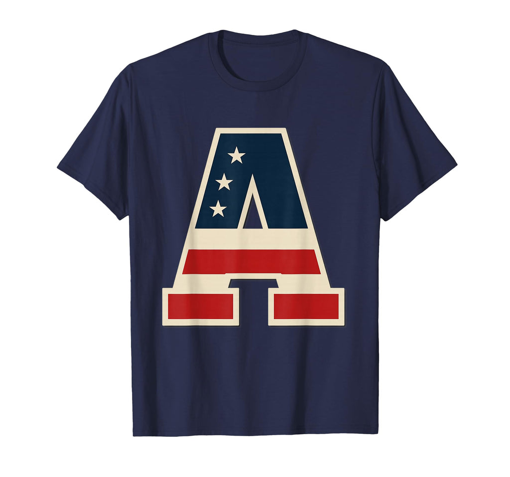 Usa Flag Letter Stars Stripes T-Shirt - Fun Novelty Design for Adults - T-Shirt, Sweatshirt, Hoodie