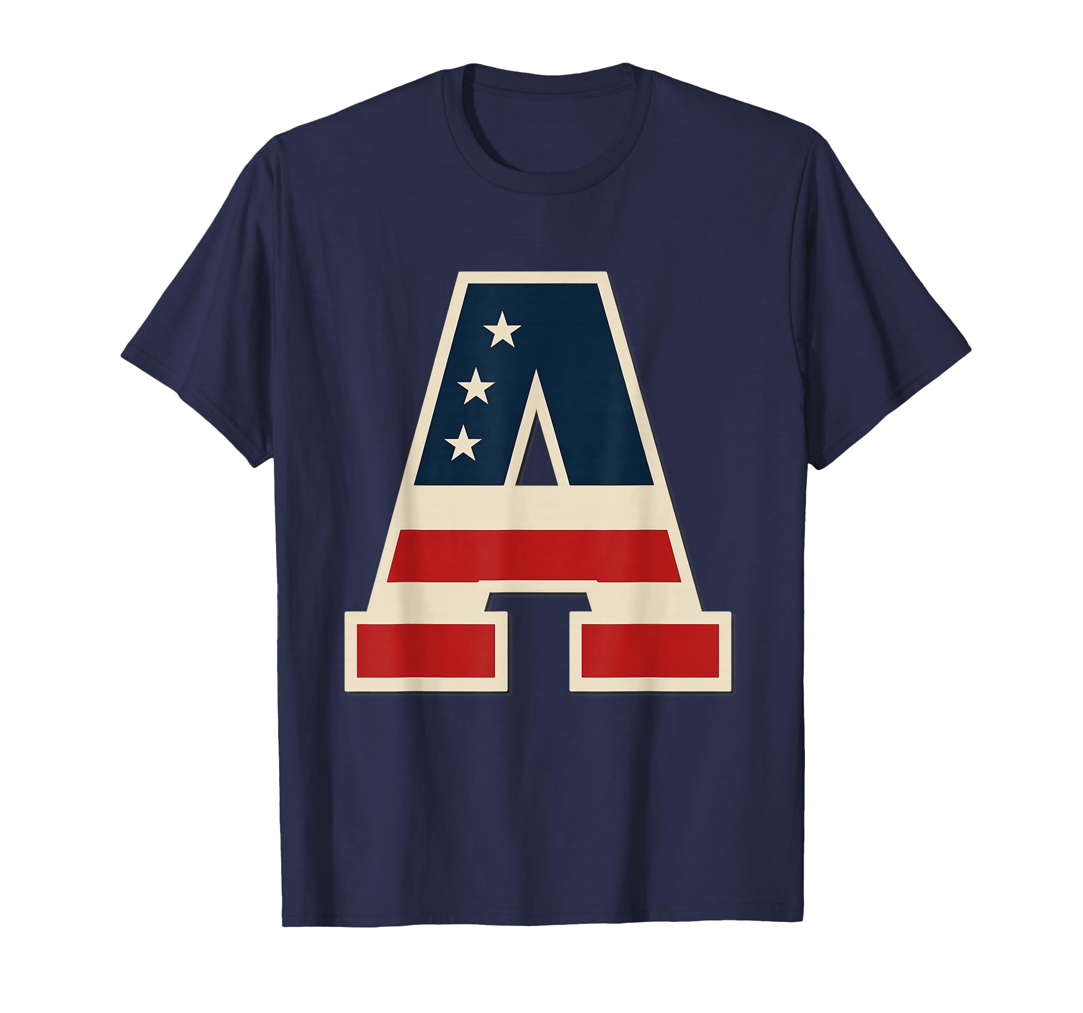 Usa Flag Letter Stars Stripes T-Shirt - Fun Novelty Design for Adults - T-Shirt, Sweatshirt, Hoodie