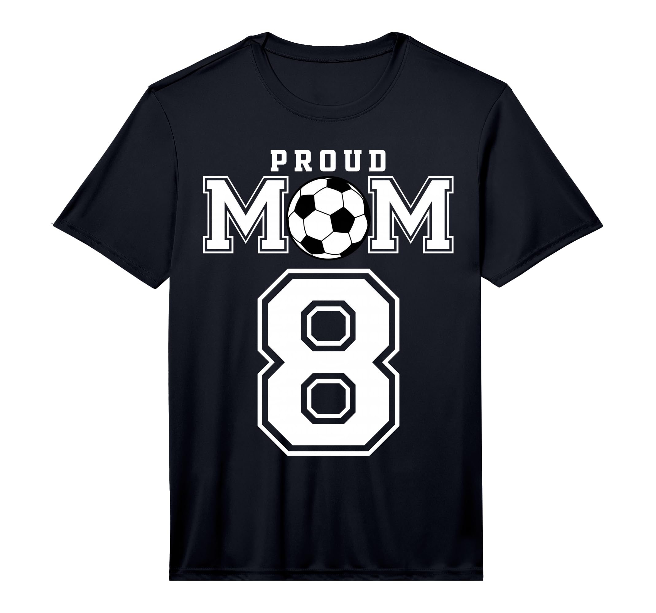Number 8 Custom Proud Soccer Futbol T-Shirt - Aesthetic Graphic for Adults - T-Shirt, Sweatshirt, Hoodie