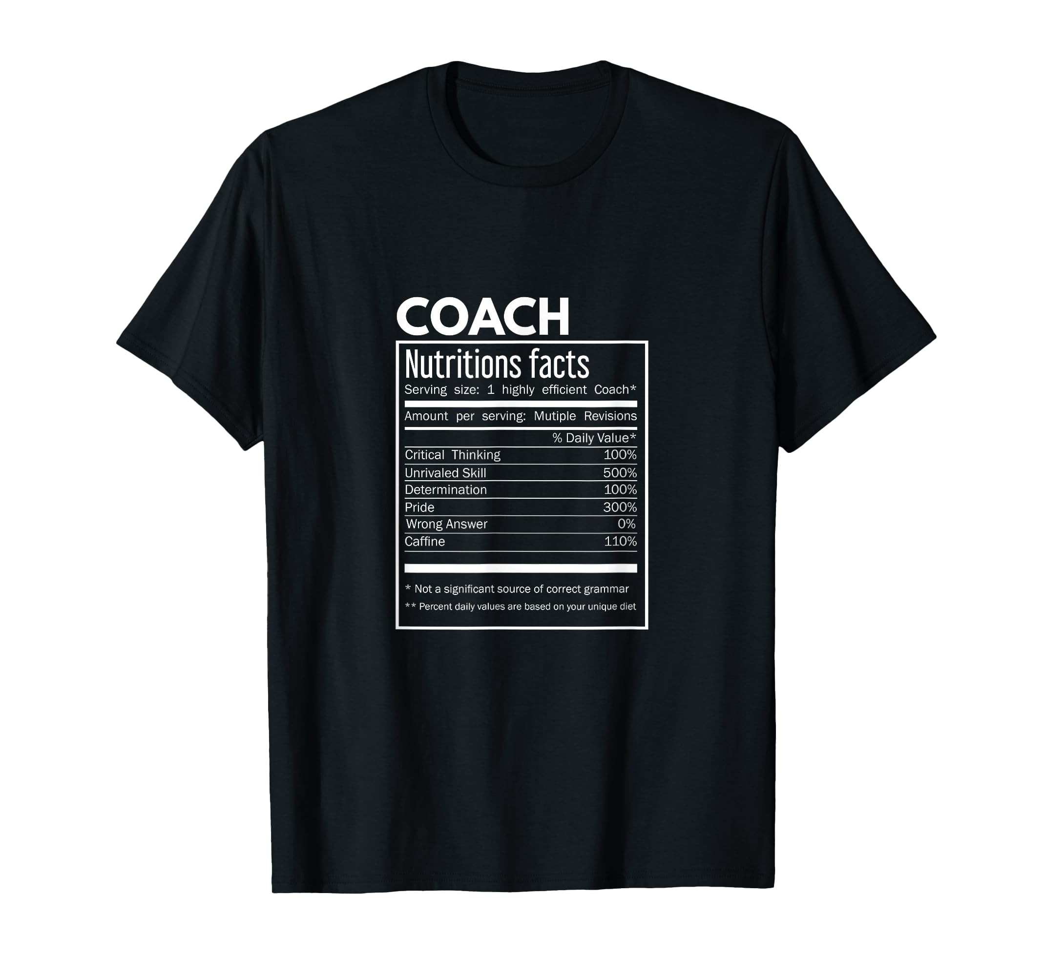 Coach Gift Coach Funny Nutritional T-Shirt - Trendy Graphic Men Women - T-Shirt, Sweatshirt, Hoodie