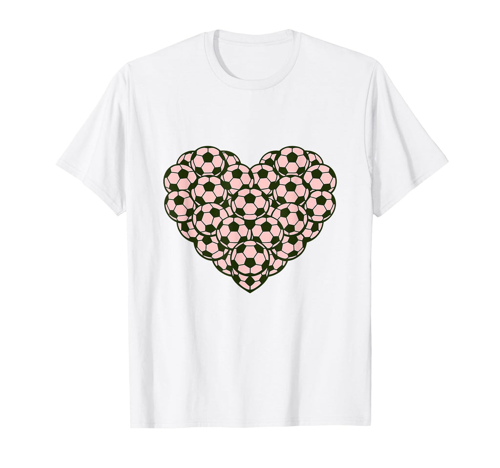 Heart Shaped Soccer Ball Art T-Shirt - Aesthetic Graphic for Adults - T-Shirt, Sweatshirt, Hoodie