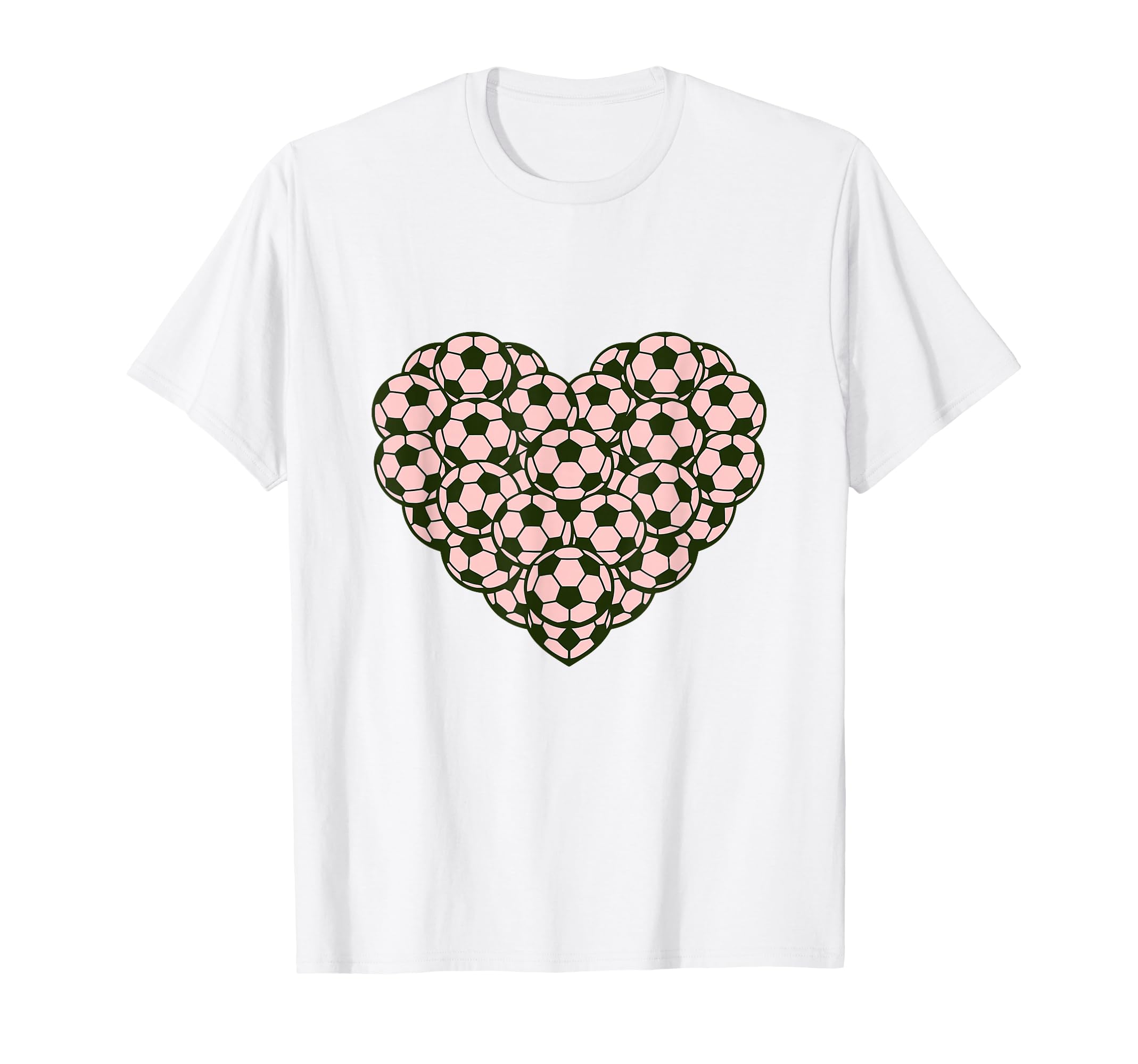 Heart Shaped Soccer Ball Art T-Shirt - Aesthetic Graphic for Adults - T-Shirt, Sweatshirt, Hoodie