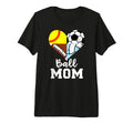 Ball Mom Funny Soccer Football T-Shirt - Novelty Apparel for Adults - T-Shirt, Sweatshirt, Hoodie