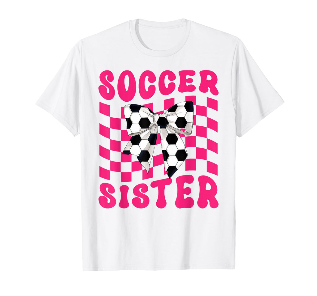 Soccer Sister Coquette Bow Game Day T-Shirt - Aesthetic Graphic Men Women - T-Shirt, Sweatshirt, Hoodie