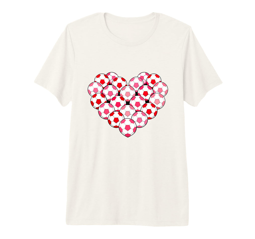 Heart Shaped Soccer Ball Artwork Tri T-Shirt - Novelty Apparel Men Women - T-Shirt, Sweatshirt, Hoodie