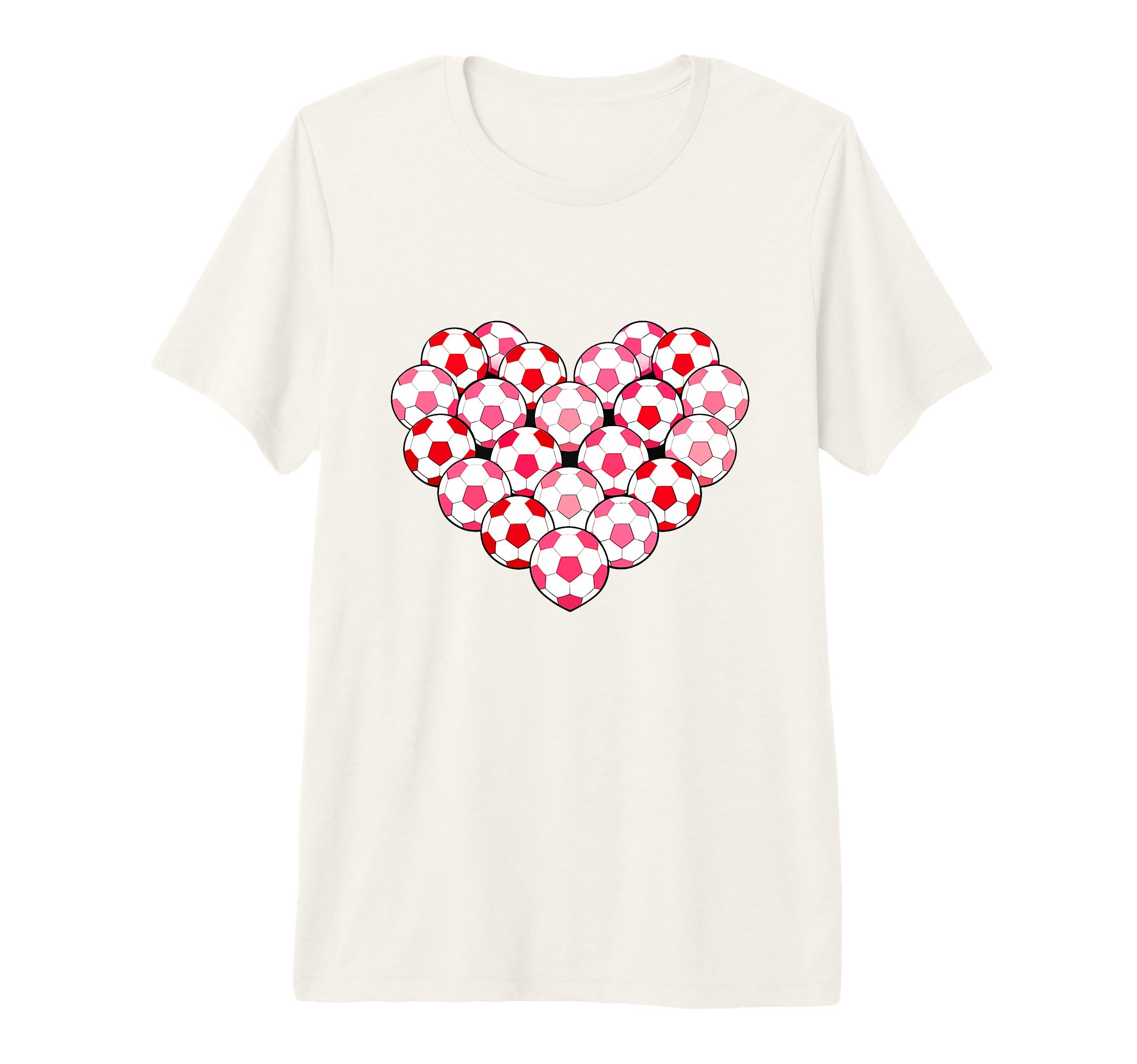 Heart Shaped Soccer Ball Artwork Tri T-Shirt - Novelty Apparel Men Women - T-Shirt, Sweatshirt, Hoodie