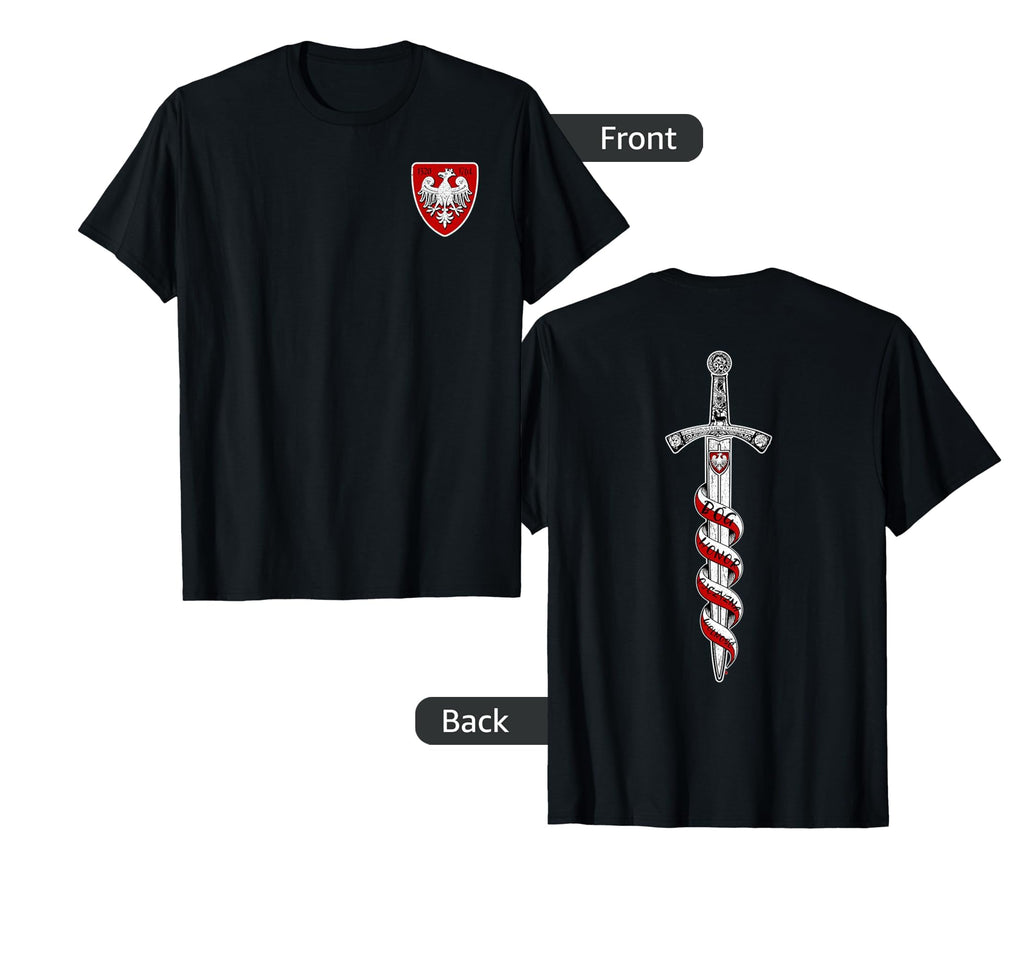 Polish Crest And Kings Sword Poland T-Shirt - Graphic Print for Adults - T-Shirt, Sweatshirt, Hoodie