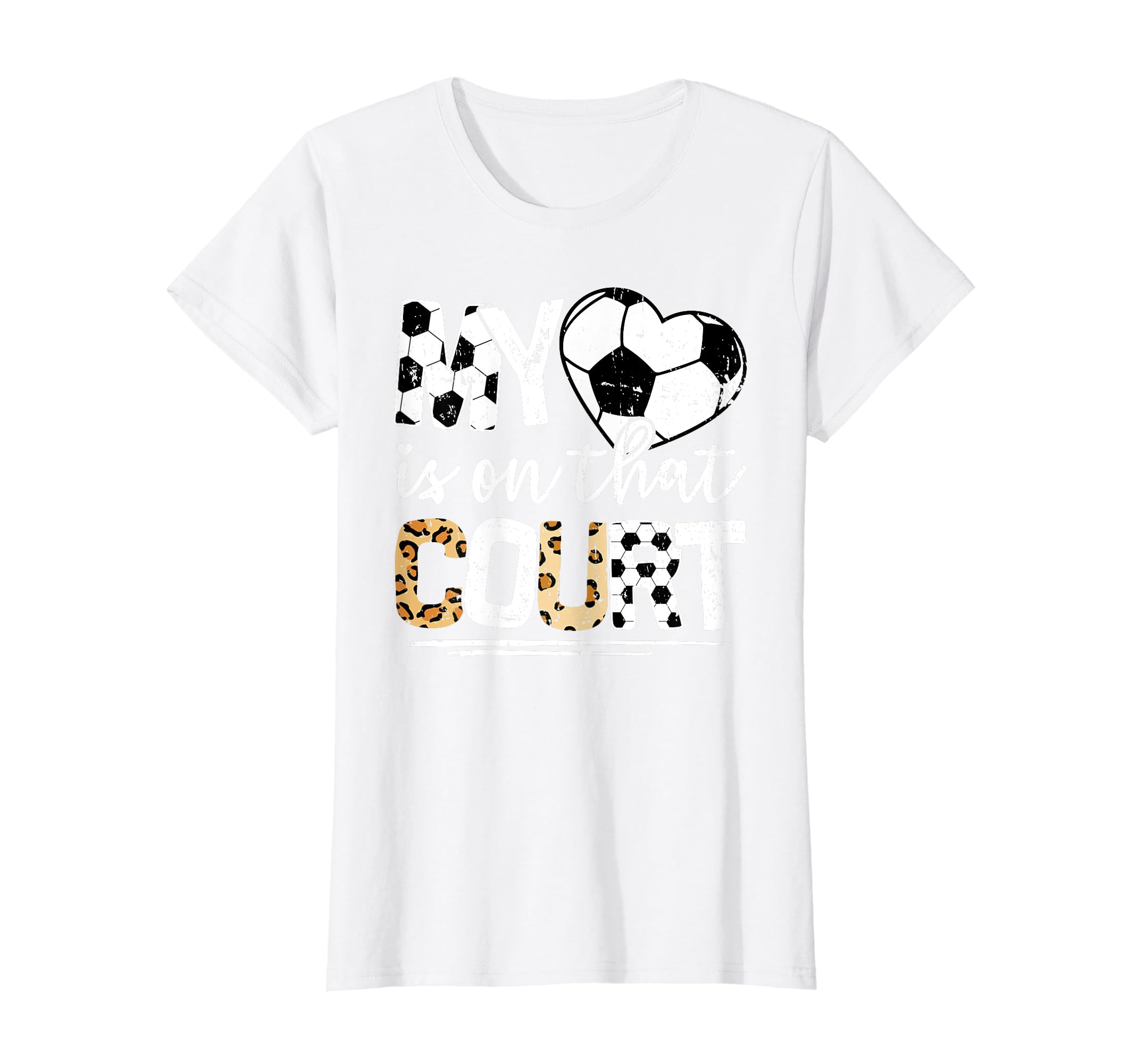 Leopard Soccer Mom My Heart Is That T-Shirt - Minimalist Print Unisex - T-Shirt, Sweatshirt, Hoodie