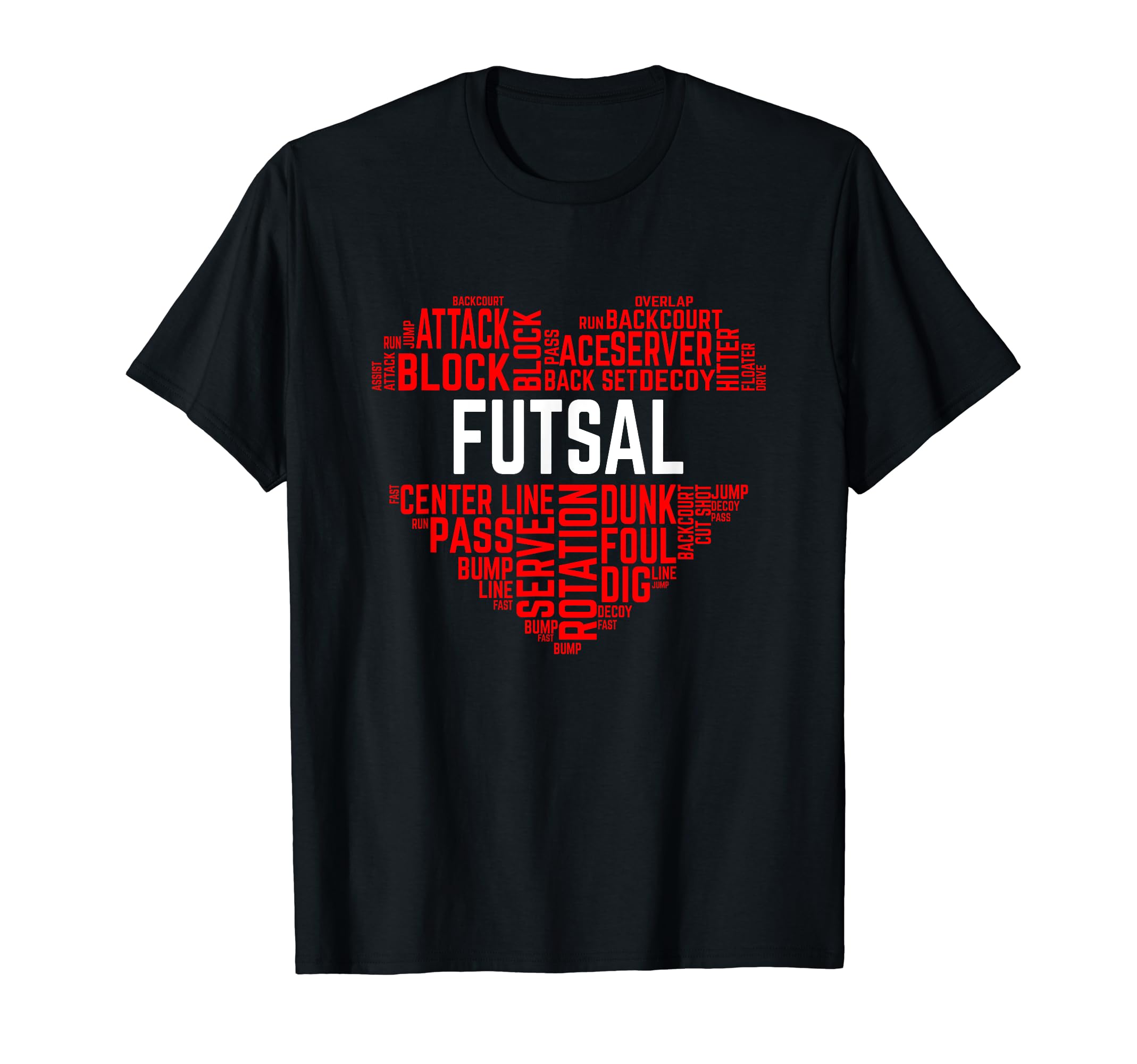 Futsal Love Indoor Soccer Heart Indoor T-Shirt - Unique Graphic for Adults - T-Shirt, Sweatshirt, Hoodie