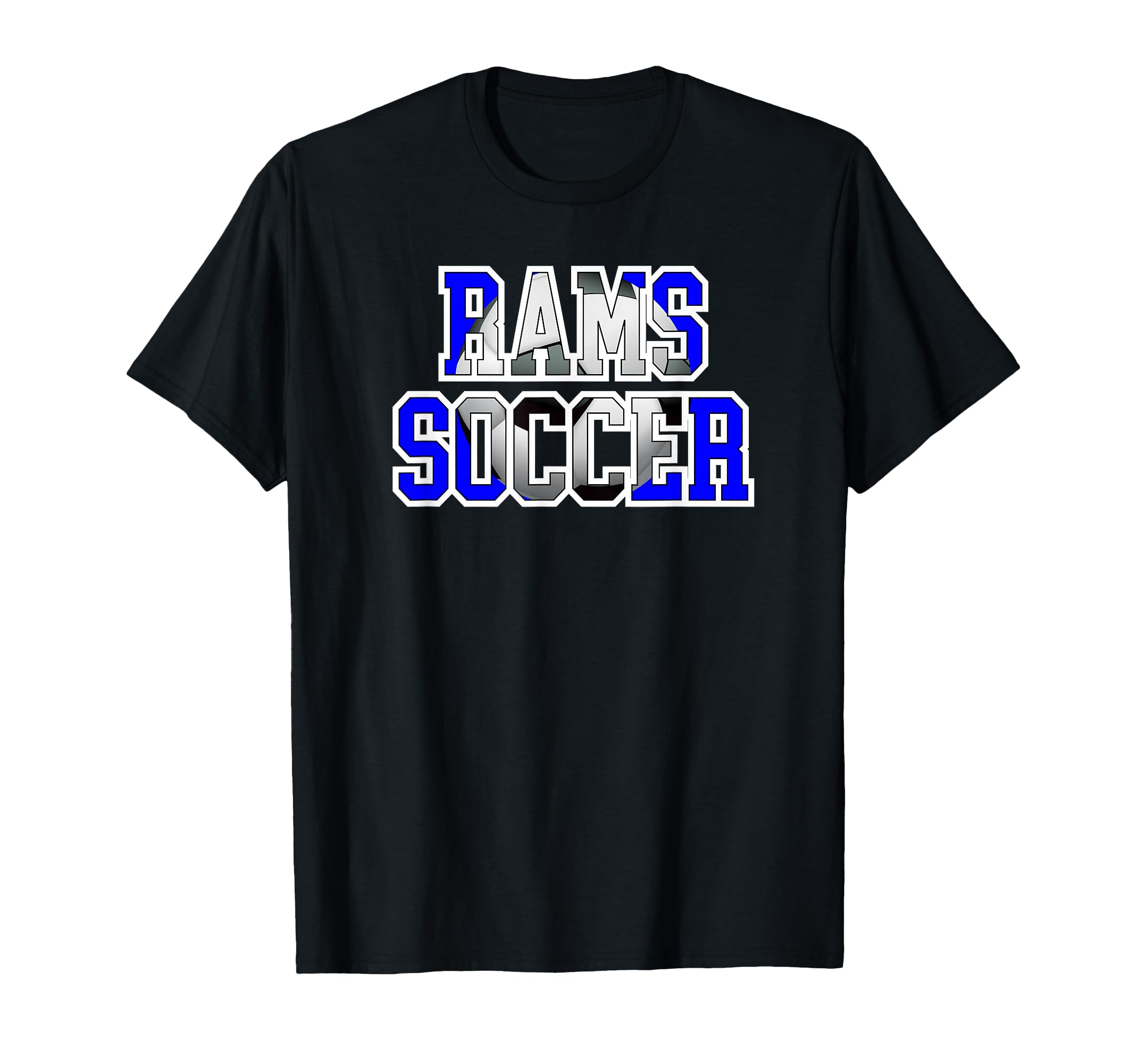 Rams Soccer Mom Game Day Mascot Blue T-Shirt - Custom Art Print Men Women - T-Shirt, Sweatshirt, Hoodie