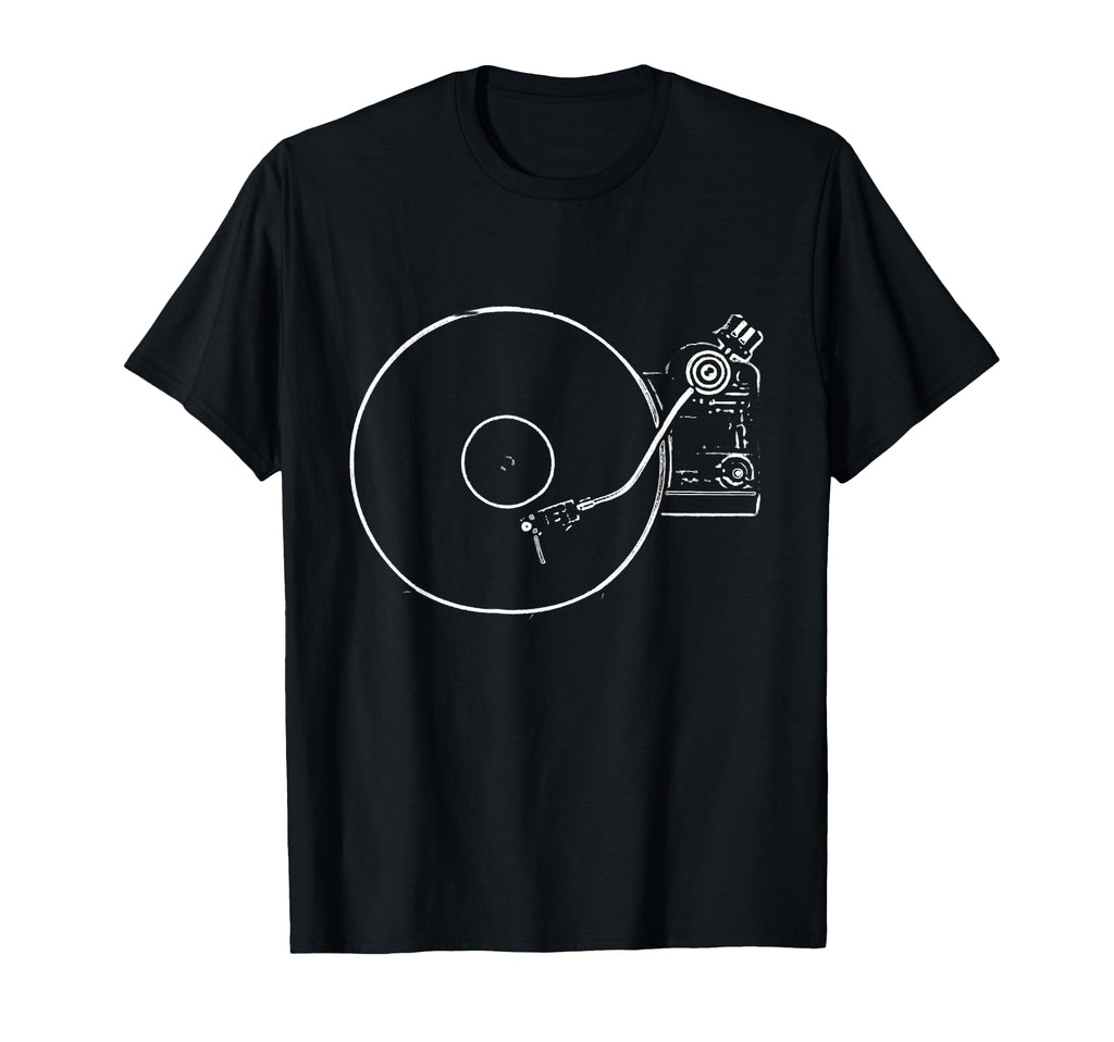 Vinyl Record Player Sketch Drawing T-Shirt - Custom Art Print for Adults - T-Shirt, Sweatshirt, Hoodie