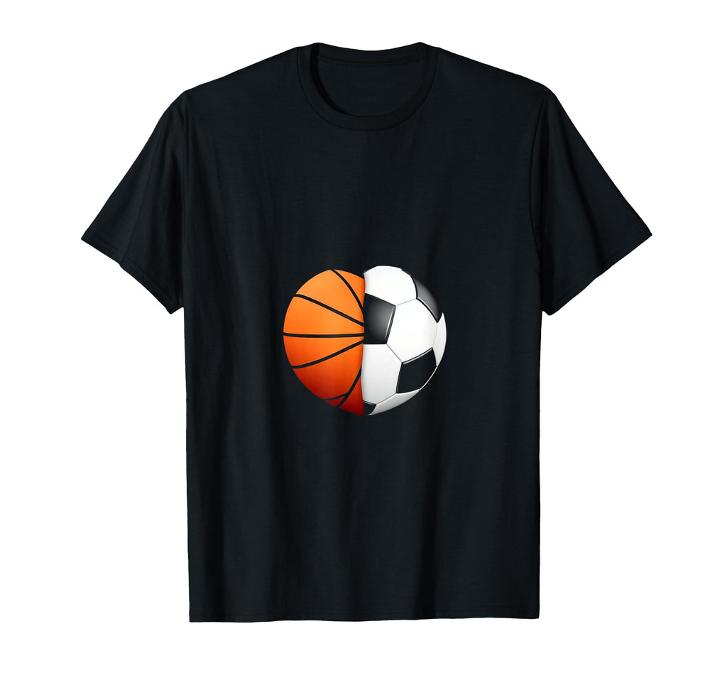 Split Heart Basketball Soccer T-Shirt - Streetwear Style for Adults - T-Shirt, Sweatshirt, Hoodie