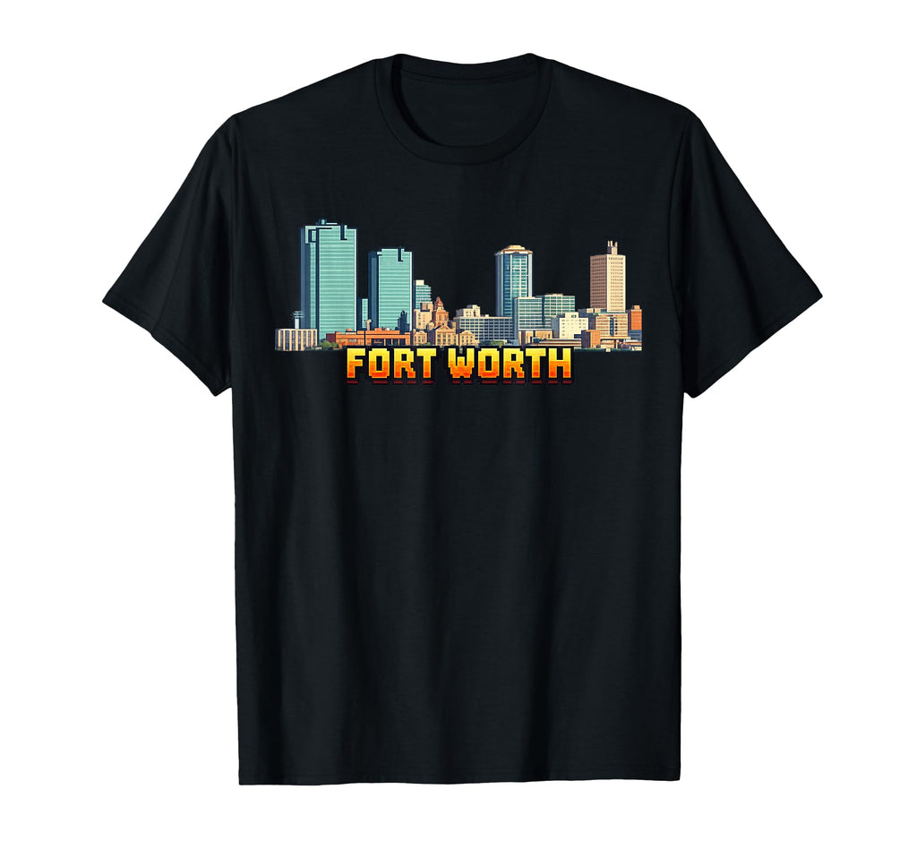 Forth Worth 8 Bit Video Arcade Gamer T-Shirt - Aesthetic Graphic Men Women - T-Shirt, Sweatshirt, Hoodie