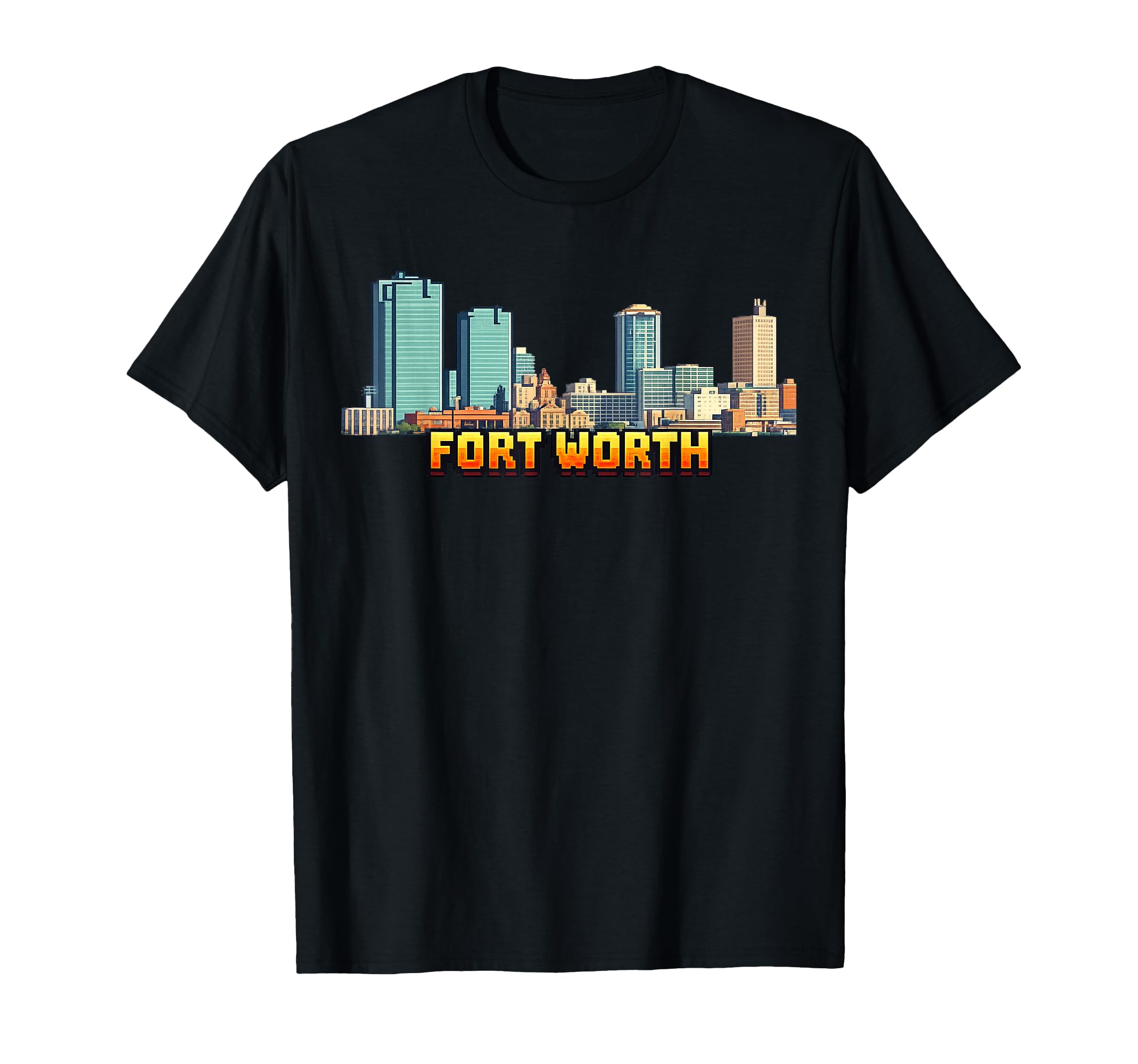 Forth Worth 8 Bit Video Arcade Gamer T-Shirt - Aesthetic Graphic Men Women - T-Shirt, Sweatshirt, Hoodie