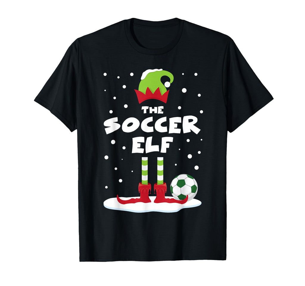 Snowy Soccer Elf Matching Family Costume T-Shirt - Graphic Print Unisex - T-Shirt, Sweatshirt, Hoodie