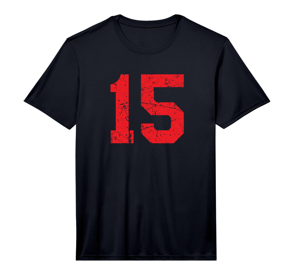 Number 15 Distressed Sport Red Number T-Shirt - Graphic Print for Adults - T-Shirt, Sweatshirt, Hoodie