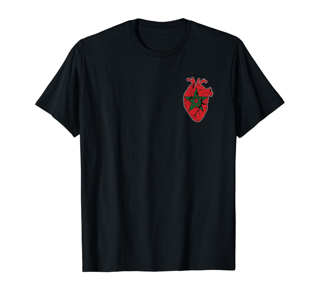 Morocco Soccer Game Lover Anatomical Heart T-Shirt - Trendy Graphic Unisex - T-Shirt, Sweatshirt, Hoodie