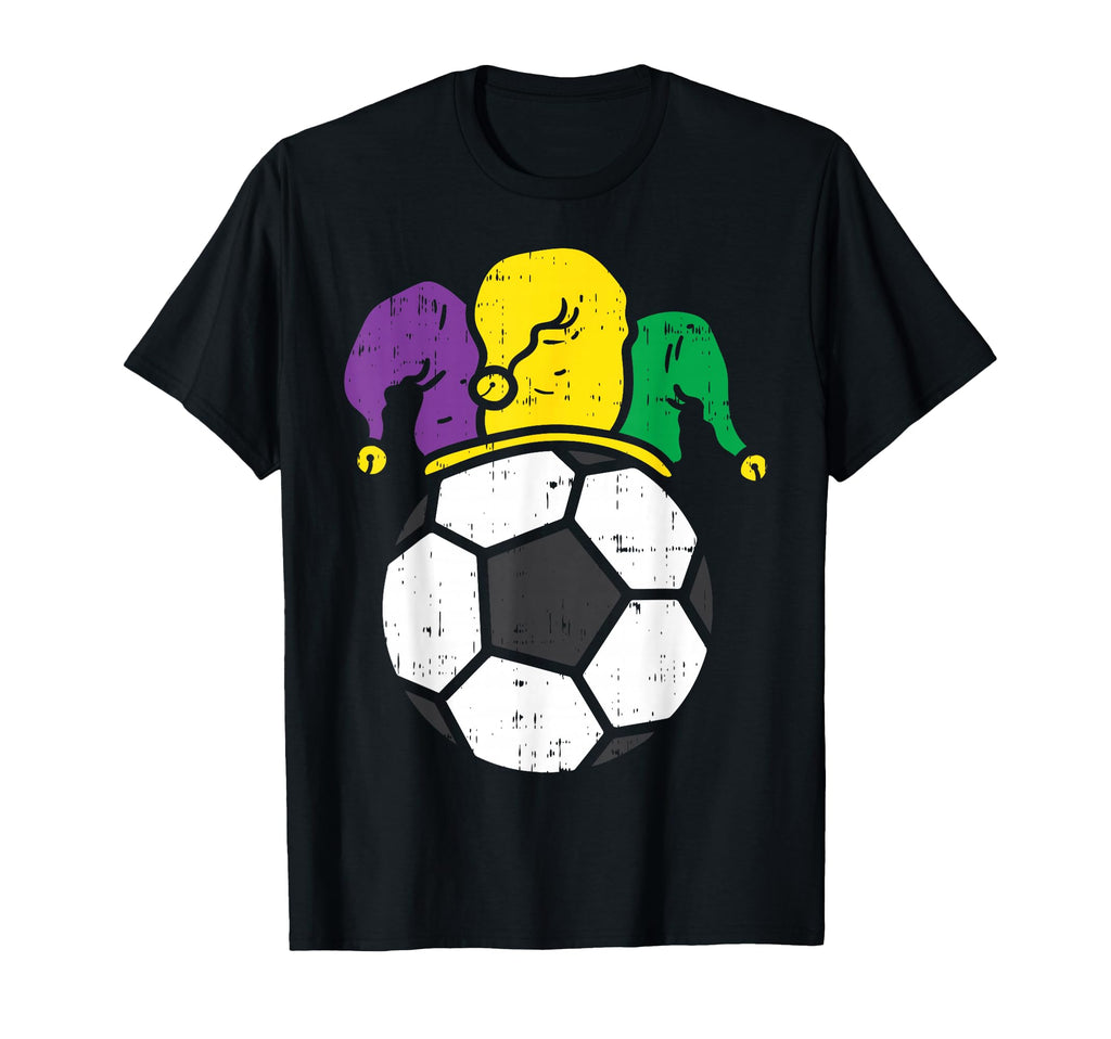 Soccer Football Jester Mardi Gras T-Shirt - Graphic Print Men Women - T-Shirt, Sweatshirt, Hoodie