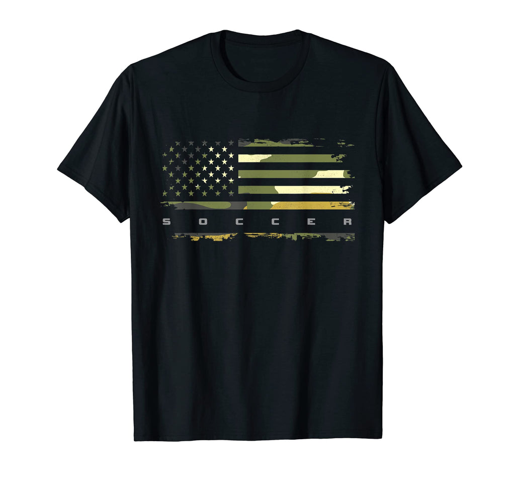 American Flag Camouflage Soccer T-Shirt - Trendy Graphic Men Women - T-Shirt, Sweatshirt, Hoodie