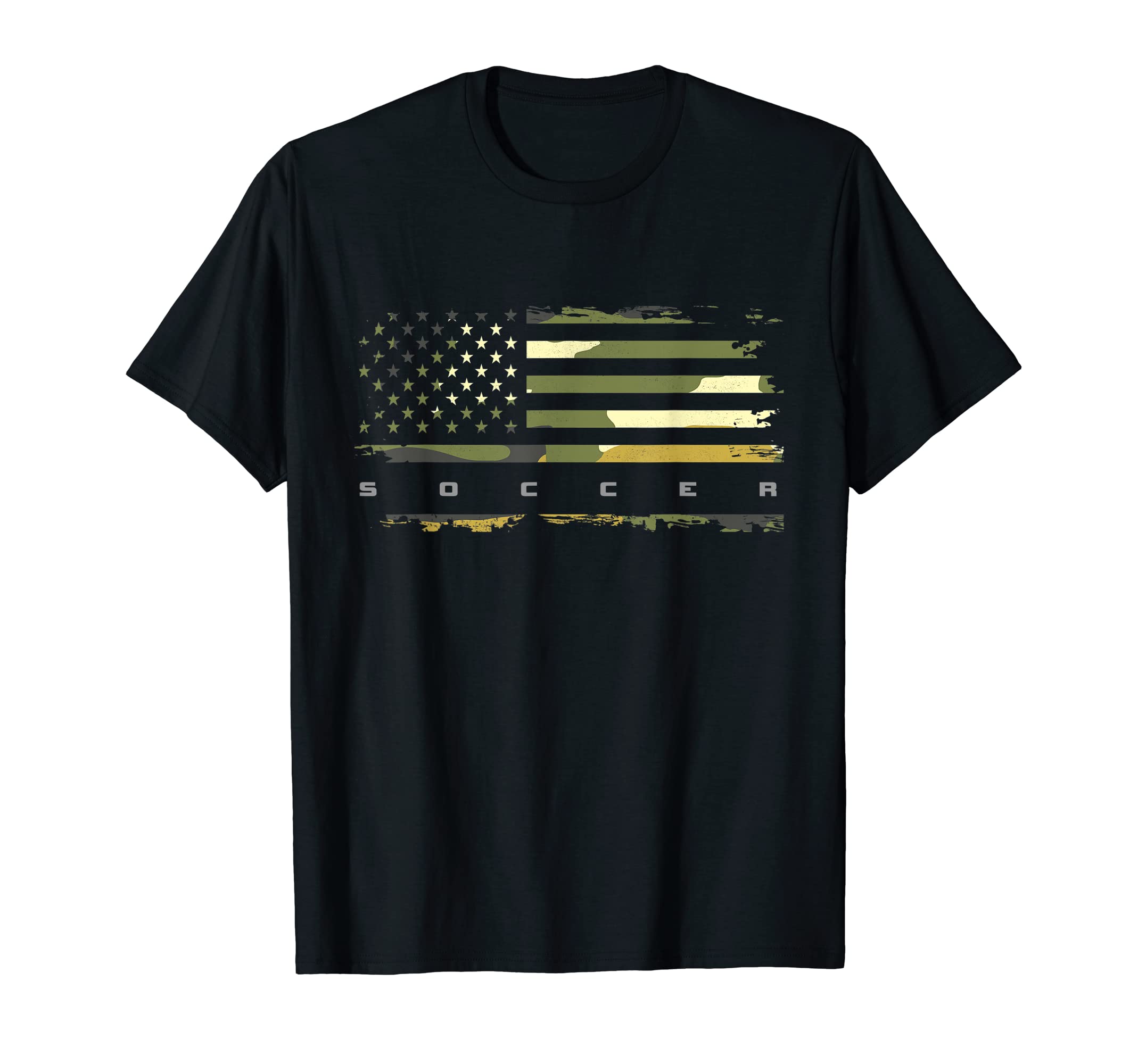 American Flag Camouflage Soccer T-Shirt - Trendy Graphic Men Women - T-Shirt, Sweatshirt, Hoodie