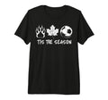 Tis Season Bear Paw Maple Leaf Soccer T-Shirt - Trendy Graphic Unisex - T-Shirt, Sweatshirt, Hoodie