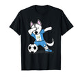 Dabbing Husky Guatemala Soccer Fans T-Shirt - Aesthetic Graphic for Adults - T-Shirt, Sweatshirt, Hoodie